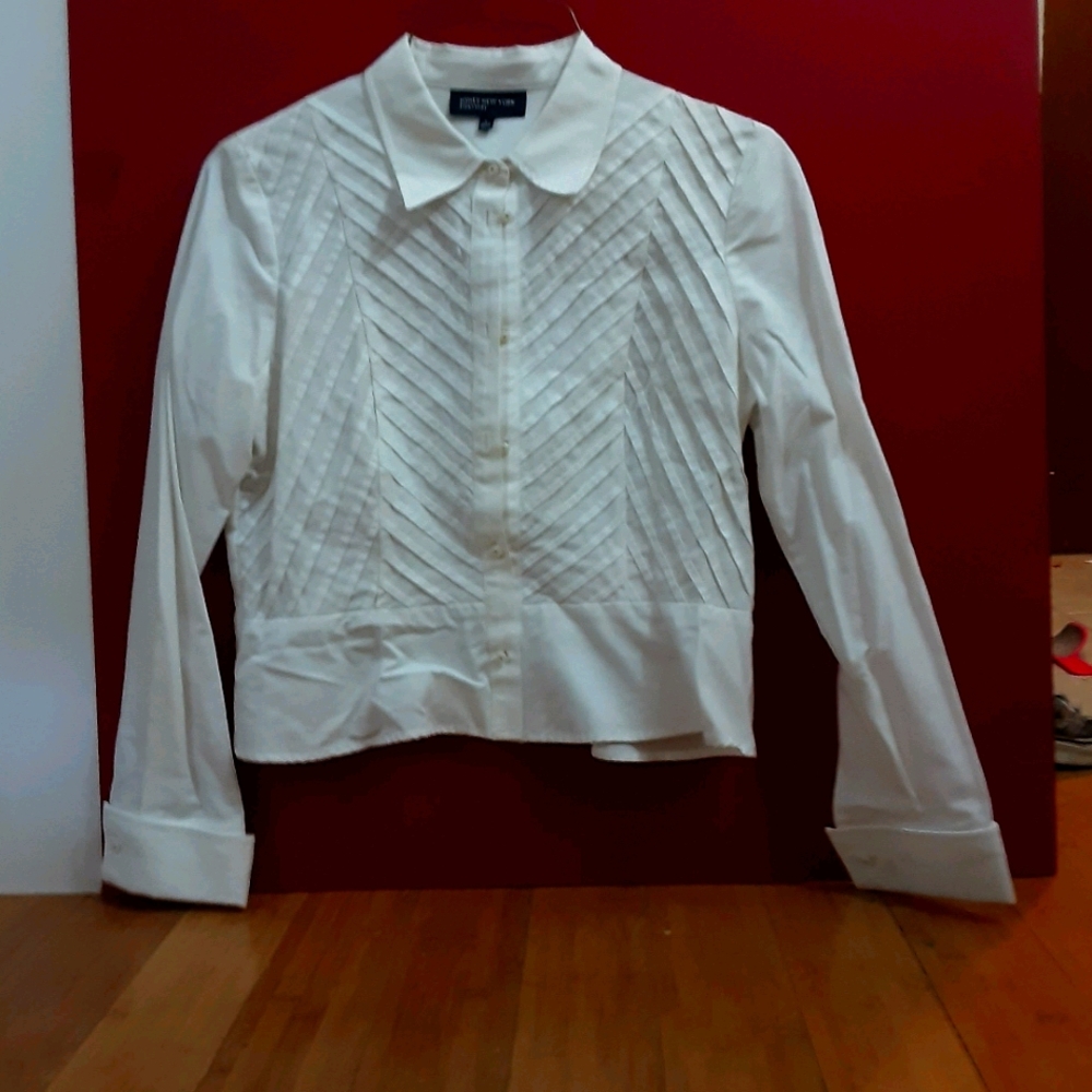 Jones New York blouse with elaborate detail